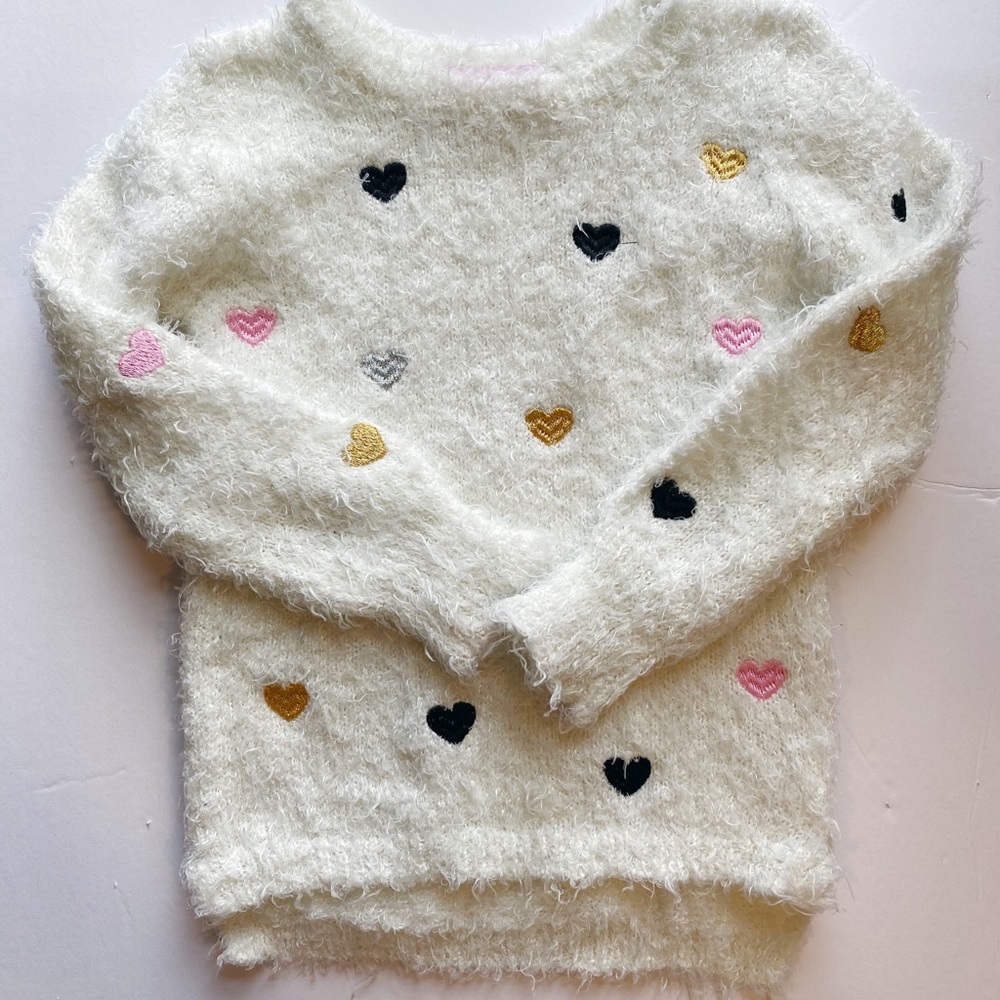 Fuzzy Sweetheart Sweater in Ivory